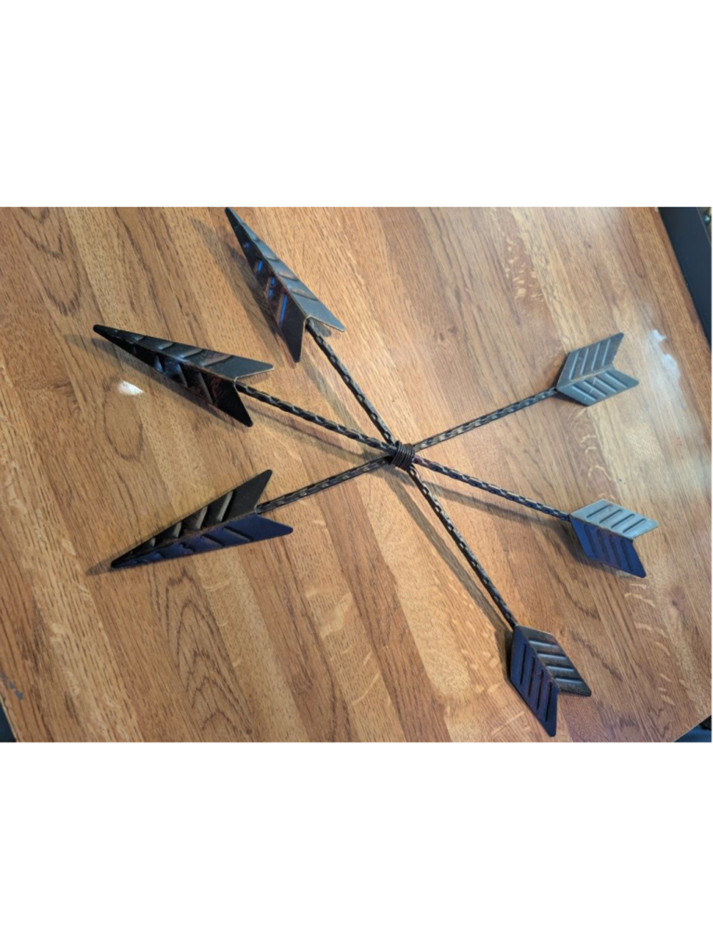 Black & Brown Metal Arrow Wall Decor